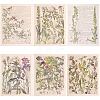 20Pcs Retro Flower Pattern Scrapbook Paper PW-WG69111-01-5