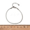 Non-Tarnish 304 Stainless Steel Herringbone Chains Bracelet for Men Women BJEW-D450-01P-03-5