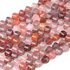 Natural Pink Botswana Agate Beads Strands G-P611-C07-01-2