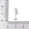 Brass Micro Pave Clear Cubic Zirconia Charms KK-P339-27P-01-3