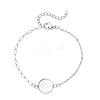 304 Stainless Steel Paperclip Chain Satellite Chain Bracelet Making BJEW-JB13072-02-2