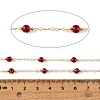 Handmade Brass Glass Beaded Chains GL-CBA1C06-04G-3