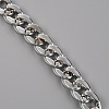 Acrylic Link Chains with Rhinestone FIND-WH0076-94-3