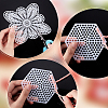 WADORN 40pcs 10 styles Flower & Butterfly & Hexagon Plastic Mesh Canvas Sheets DIY-WR0003-49-3