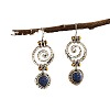 Alloy Natural Lapis Lazuli Dangle Earrings FS-WGF13EE-01-3