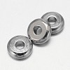 Flat Round Brass Spacer Beads KK-L106B-01-2