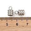Tarnish Resistant 201 Stainless Steel Cord Ends X-STAS-R063-27-2