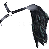 PU Leather & Feather Fencing Sheath AJEW-WH0314-233-7