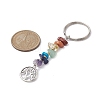 Chakra Natural Gemstone Chips Keychains KEYC-JKC00551-4