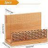 2Pcs Chinese Style Rectangle Bamboo Business Card Holder DJEW-OC0001-13-2