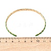 304 Stainless Steel Enamel Cuff Bangles for Women LS-BJEW-H637-02A-G-5