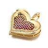 Brass Micro Pave Cubic Zirconia Pendants KK-K401-03G-01-2