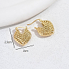 Brass Hollow Hoop Earrings for Women SE4999-3-3