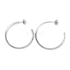 304 Stainless Steel Ring Stud Earrings EJEW-K295-01A-P-1