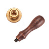   DIY Letter Scrapbook Brass Wax Seal Stamps and Wood Handle Sets AJEW-PH0010-L-3