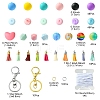 DIY Silicone Beaded Keychain Making Kit DIY-YW0008-61-3