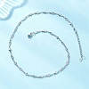 304 Stainless Steel Cross Rhombus Link Chain Necklaces NJEW-JN05651-2