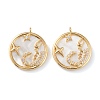 Real 18K Gold Plated Brass Micro Pave Clear Cubic Zirconia Pendants ZIRC-J039-14G-D-1
