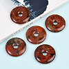 Natural Brecciated Jasper Pendants G-C220-F02-30mm-2