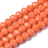 Opaque Solid Color Glass Beads Strands EGLA-A034-P8mm-D20-1