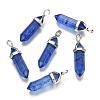 Synthetic Mixed Gemstone Pointed Pendants G-F295-03-2