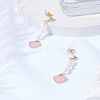 1 Pair Shell Pearl Dangle Earrings EJEW-LP0010-03-3