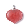 Cherry Quartz Glass Pendants G-G956-D10-2