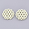 Spray Painted Acrylic Woven Beads FIND-T044-29E-2