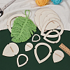 BENECREAT 1 Set Wood Macrame Leaf/Flower Cutting Template DIY-BC0009-99-6