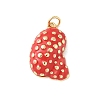 Brass Enamel Pendants KK-B148-01G-2