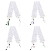 4Pcs 4 Styles Flat Cotton Lace Bookmarks AJEW-FI00001-1