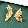 304 Stainless Steel Butterfly Wing Stud Earrings EJEW-I320-22G-01-2