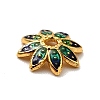 Multi-Petal Alloy Enamel Bead Caps X-FIND-G029-02G-4