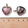 Natural Rhodonite Pendants G-G956-B22-G-3
