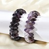 Bicone Natural Amethyst Beads Stretch Bracelets for Women Men BJEW-C097-05A-3