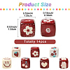 14Pcs 7 Styles Opaque Printed Acrylic Beads MACR-YW0004-13-2