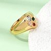 Stainless Steel Pave Colorful Cubic Zirconia Finger Rings SA-CBA90C5-04A-G-2