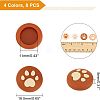 SUPERFINDINGS 2 Sets 2 Styles Silicone Replacement Cat Paw Thumb Grip Caps AJEW-FH0001-43-4