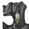 Star Glass Seed Beaded Dangle Tassel Earrings EJEW-MZ00777-02-2