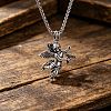 Halloween Alloy Skull Angel Pendant Necklaces WGD7B56-01-4