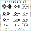 96Pcs 12 Styles Brass Beads KK-PH0013-30-2