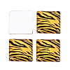 Mosaic Printed Glass Square Cabochons GGLA-N001-20mm-G-3
