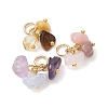 5Pcs Natural & Synthetic Mixed Gemstone Pendants PALLOY-JF05353-02-2