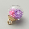 Transparent Glass Globe Pendants GLAA-TAC0005-002C-2