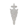 Brass Micro Pave Clear Cubic Zirconia Pendants KK-L228-41P-1