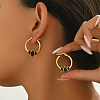 Elegant Geometric Stainless Steel Hoop Earrings for Women VP1121-1-1