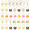 36Pcs Zinc Alloy Enamel Pendant Hair Braid Ring FIND-FH0017-69-1