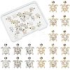 Olycraft 24Pcs 6 Styles Tortoise Zinc Alloy Cabochons MRMJ-OC0002-86-1