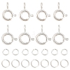 20Pcs 2 Styles Brass Spring Ring Clasps KK-YW0004-53-2
