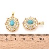 Dyed Synthetic Turquoise Pendants KK-N287-20G-3